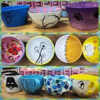 soup bowls and cups