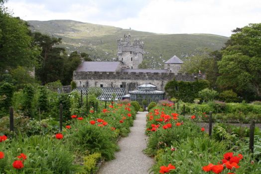 Glen Veagh Castle and gardens, Co Donegal, Ireland.  Photo by Dr Neil Clifton