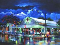 Green Parrot Bar at Night