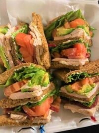 Turkey club sandwiches