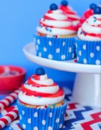 Patriotic swirl cupcakes