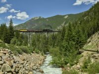 Devil's Gate High Bridge, Georgetown Loop Railroad, in Colorado, USA