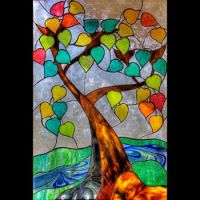 Stained glass tree