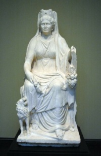 Cybele/ Magna Mater, Roman Mother Goddess - Roman Marble Sculpture from 50 CE