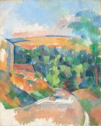 Paul Cezanne the_bend_in_the_road_1906