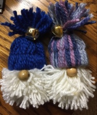 Christmas Gnomes in wool toques.