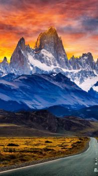 The Road to Mt FitzRoy -- Patagonia, on the Border Between Argentina and Chile...