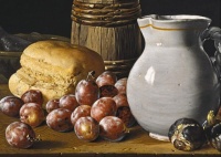 Bread and plums.