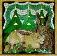 Jugendstilmosaik, Hotel Wiesler, Graz (Art Nouveau Mosaic, Hotel Wiesler, Graz), Leopold Forstner