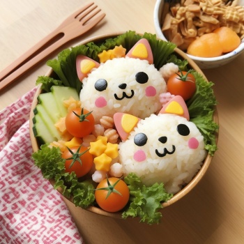 Solve Cat Bento Box jigsaw puzzle online with 100 pieces