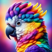 colorful Sulphur-crested Cockatoo Joey