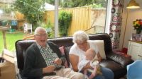 Dot delights the Great Grandparents!