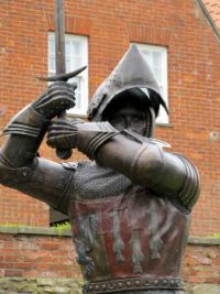Sir Henry Percy 'Harry Hotspur' - detail of statue
