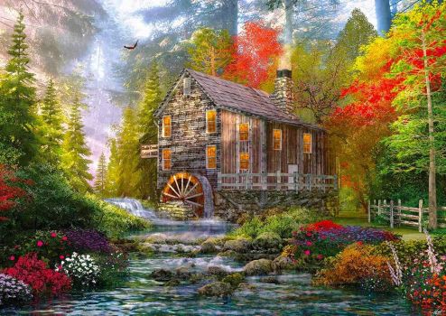 Solve Waterwheel jigsaw puzzle online with 88 pieces