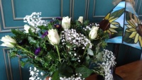 Aster, Rose's and Baby's Breath