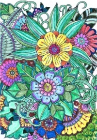 Coloring Welcome June Flowers