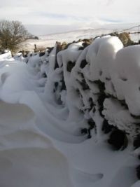 snowy wall