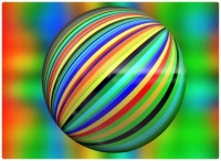 CGI Art - The Colours of a Striped Sphere