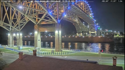 Solve Paul R Tregurtha & the Blue Water Bridge, Port Huron, August 30