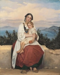 "Procidanerin mit ihrem Kind" (Procida woman with her child)