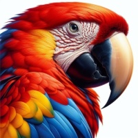 colorful, Scarlet Macaw