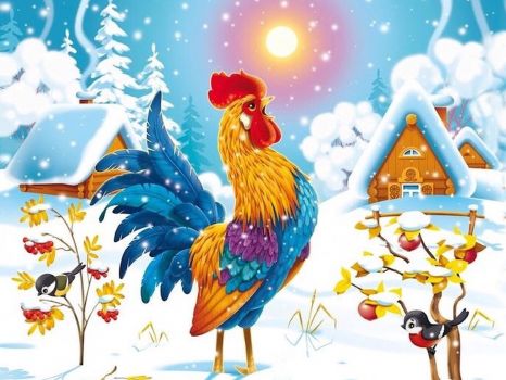 Rooster in Winter