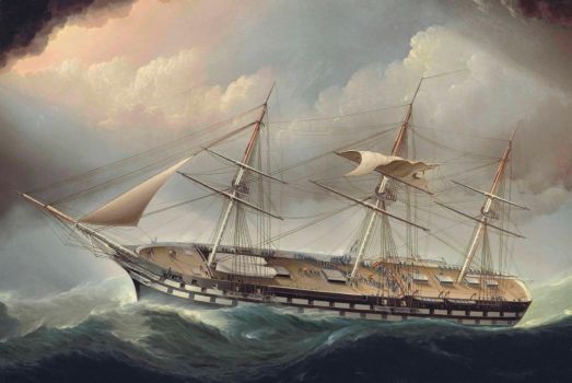 James Edward Buttersworth (British, 1817–1894), United States Ship of the Line Ohio (ca 1852)
