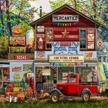 Solve Vintage Store (1,342) jigsaw puzzle online with 64 pieces