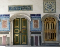Green and Gold Door, Colorful Tile, Istanbul (resize 12 to 378 pieces)