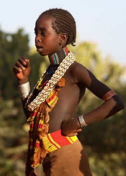 Ethiopia, young Hamer woman