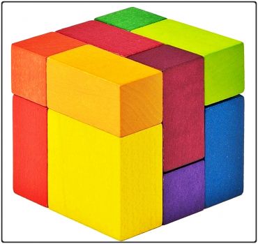 Solve Colourful Wooden Puzzle Square jigsaw puzzle online ...