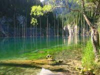 Kaindy Lake in south east Kazakhstan