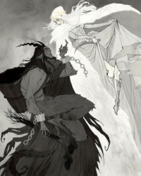 krampus and perchta by Abigail Larson