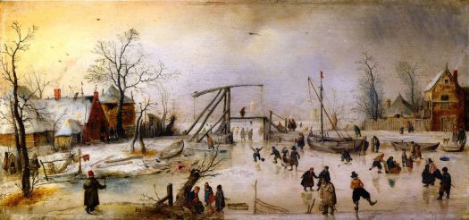 A Winter Scene, c1615 by Hendrick Avercamp
