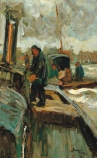 Willy Sluiter (Dutch, 1873–1949), In the Harbor (1895)
