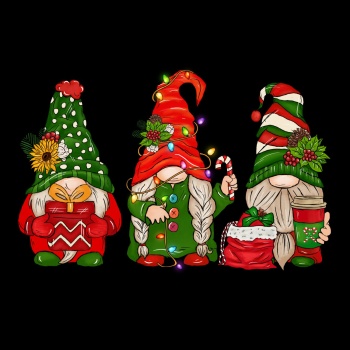 Solve Gnomes Merry Christmas jigsaw puzzle online with 100 pieces