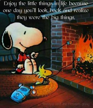 Snoopy and Woodstock by fireplace large