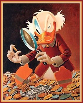 Solve Scrooge McDuck jigsaw puzzle online with 180 pieces