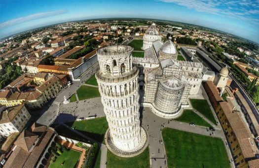 Drone Pic ~ Tower of Pisa, Italy