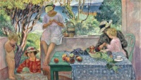 Henri Lebasque (French, 1865- 1937) - Tasting Fruits on the Terrasse at Sainte-Maxime, 1914 / Puzzle will go up to 522 pieces, just ask me.