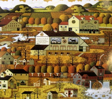 Solve Amish Autumn {Charles Wysocki} jigsaw puzzle online with 168 pieces