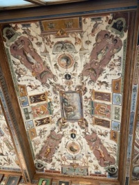 Ceiling of The Uffizzi Gallery in Florence, Italy