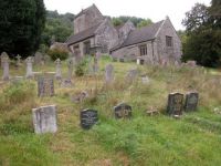 Part of the graveyard of the Old Church Penallt