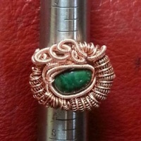 malachite copper ring