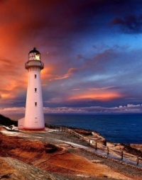 Castle Point Lighthouse, Sunset, Wairarapa, New Zealand