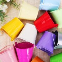 colored buckets