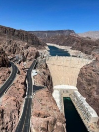 Hoover Dam is about 30 minutes from Las Vegas NV