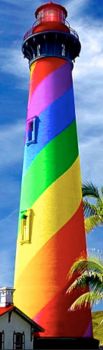Rainbow lighthouse