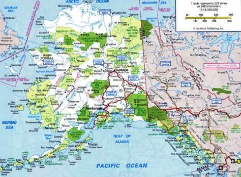 Solve Map of Alaska jigsaw puzzle online with 266 pieces