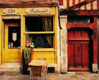 Yellow Restaurant & Red Hotel in Normandy, by ShironekoEuro